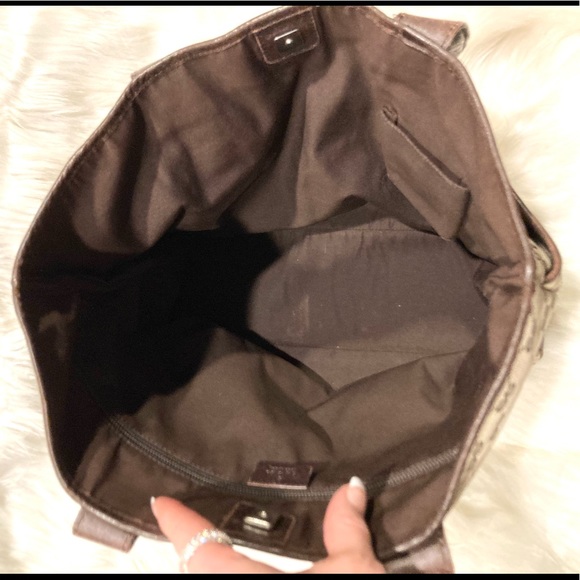 Authentic Gucci GG Monogram Logo Shoulder Bag Tote #6.8v. Good condition - Picture 9 of 15